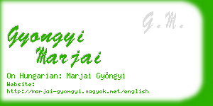 gyongyi marjai business card