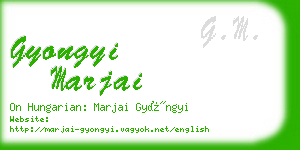 gyongyi marjai business card